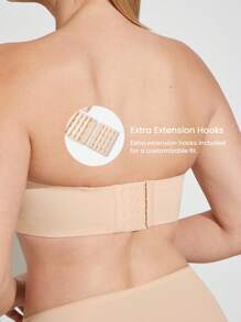 LUVLETTE Woman Lingerie Nude Strapless Push-Up Underwire T-Shirt Bra Tops Corset Basic Half Bra