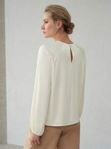 MOTF PREMIUM CUT OUT RING BLOUSE - Apricot - View 7