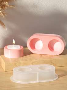 增强多孔圆形烛台模具，水泥石膏圆形烛台，硅胶烛台模具