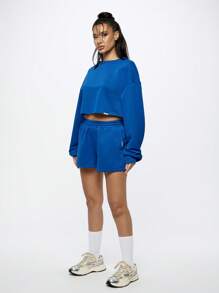 SUMWON WOMEN Sudadera corta deportiva, suéter atlético, entrenamiento de manga larga para ejercicio, , casual, otoño e invierno, activo, salón, ropa de calle