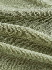 SHEIN MOD V 领前系带波尔卡圆点绿色背心，简约时尚、嬉皮、街头服饰、波西米亚风、热带风、度假、辣妹、性感、西部风、风骚上衣 - 綠色 - 查看 4