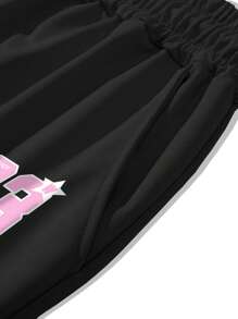 Manfinity Campus Court 男士短袖圆领T恤短裤套装，简约时尚，适合夏季