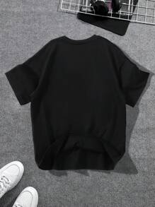 Manfinity Homme Men's Round Neck Short Sleeve T-Shirt, Simple & Fashionable, Suitable For Summer