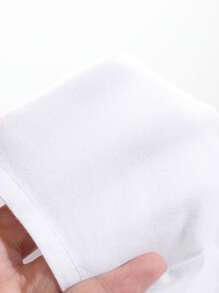 Livesso Women Solid Color Fitted Long Sleeve Drawstring Ruched Tie Blouse Summer Preppy Tops - White - View 13