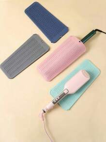 1pc Silicone Heat Resistant Hair Straightener Cover Pouch Travel Hair Curler Non-Slip Mat Curling Iron Holder Flat Iron Curling Wand Travel Cover Case Bag, Upgraded Version, Can Be Hung For Travel Storage Bag