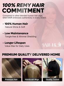 ALL READY WIG 180 密度水波纹假发 #4 巧克力色头发女士全头假发预漂白预拔预剪蕾丝融化蕾丝 7x5 无胶假发 100% 真人发质前假发 9AM HAIR - S4 - 查看 10