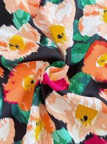 Soleia 女士度假夏季休闲浪漫海滨沙滩花卉印花上衣和裙子两件套服装适合节日、复活节、毕业典礼、婚礼、返校季、可爱夏威夷午餐休闲度假装