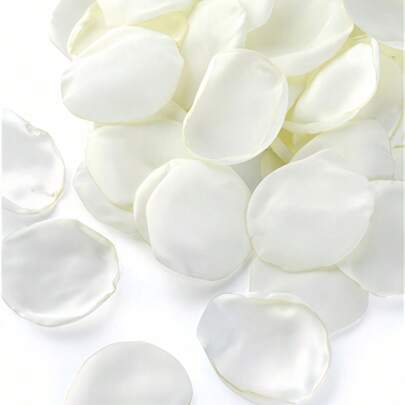 SHEIN 50/100/300/500 Chiếc Mỗi Gói Cánh Hoa Hồng Lụa Nhân Tạo Cánh Hoa Màu Trắng, Thích Hợp Cho Đám Cưới, Tiệc Tùng, Quà Tặng Năm Mới, Ngày Lễ Tình Nhân, Trang Trí Nhà Cửa, Trang Trí Đám Cưới, Ngày Lễ Tình Nhân