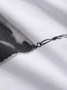 Livesso Women's Casual Round Neck Short Sleeve T-Shirt Graphic Tee Oversized T-Shirt - Apricot - View 4