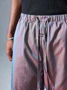 NEON BLANC Men's Street Fashion Woven Letter Printed Loose Shorts