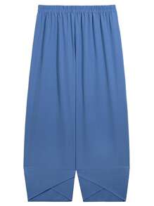 Linhara 2 件套：渐变色随机印花蝙蝠袖上衣和加大码裤子