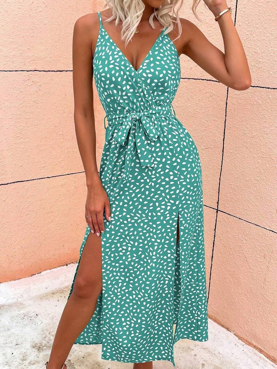 Breezaya Đầm Maxi In Hở Viền Có Thắt Lưng Cho Nữ Đi Nghỉ Biển Trang Phục - Nhiều màu - Xem 1