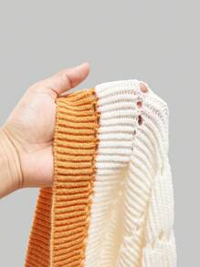 ROMWE Hippie 女士波西米亚复古花卉荷叶边吊带针织上衣 - 杏色 - 查看 5