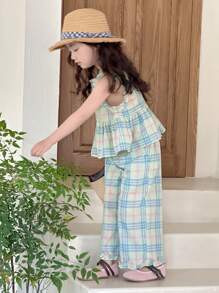 DAZY 小女孩两件套秋季度假装 - 彩色 - 查看 4