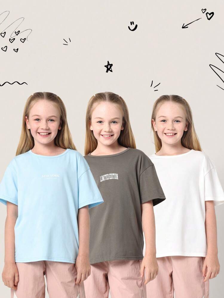 Camiseta de corte regular de mezcla de algodón cómoda con estampado de Nueva York