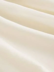 SHEIN MOD Women's Cream-Colored Mini Square Neck Bow Decor Puff Sleeve Dress,Summer Outfits,Babydoll Women Dress,Butterfly Dress - Apricot - View 3