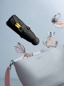 Ombrello parasole capsulare per donna, con protezione UV, ombrello reversibile due in uno, mini, ultraleggero e compatto, portatile per scuola, ufficio, casa, viaggio, forniture per il ritorno a scuola, San Valentino, matrimonio, compleanno