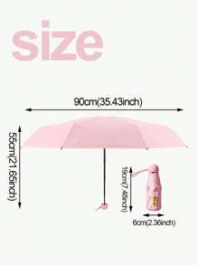 SHEIN Capsule Sun Umbrella Female Sunscreen UV Protection Sun And Rain Umbrella Two-In-One Mini Five-Fold Ultra-Light And Compact Portable For School,Office,Household,Travel, Back To School Supplies Valentine DAY, Valentines Wedding, Birthday, Umbrella, Umbrella For Rain, Summer, Umbrella Folding, Rain Gear, Umbrella For Women,Fall Decor