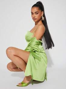 SHEIN Unity بليزر ربيعي كبير الحجم من القماش الساتان أمامي بأزرار، جاكيت صيفية للمناسبات الخاصة، حفلات الزفاف والحفلات والعشاء والحفلات الرسمية للنساء في فصلي الخريف والشتاء