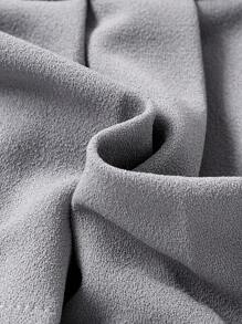 1pc Young Girl Woven Gray Ruched Hem Skirt With 1cm Polyester Tie Belt, Bowknot Elastic Waist, Ruched Hem Design, Suitable For Outings And Parties, Spring/Summer (Sibling/Matching, Sold Separately)