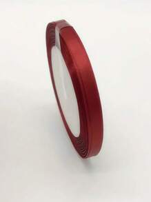 SHEIN 1 条 25 码酒红色丝缎蝴蝶结装饰带 - 非常适合婚礼、派对、礼品包装和手工 DIY、花束包装、烘焙蛋糕、生日礼物包装，0.6cm/1cm/1.5cm /2cm/2.5cm/4cm/5cm 共 7 种宽度可选