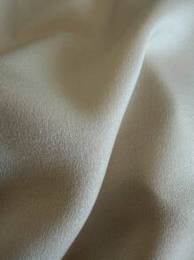 Firerie Áo sơ mi satin nữ thanh lịch cổ bèo bất đối xứng, màu mơ, thích hợp mặc thường ngày và công sở, mùa xuân, hè, phù hợp cho hẹn hò, đám cưới, đi làm hàng ngày, lễ tốt nghiệp, giáo viên, tựu trường. - Màu be - Xem 7