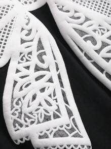 DAZY Women's Short Sleeve T-Shirt With Bowknot Design And Round Neck - Black - View 3