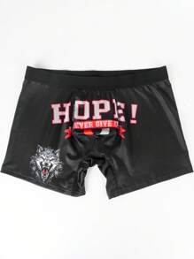 Men's Letter Print Casual Boxer Briefs - Multicolor - View 7