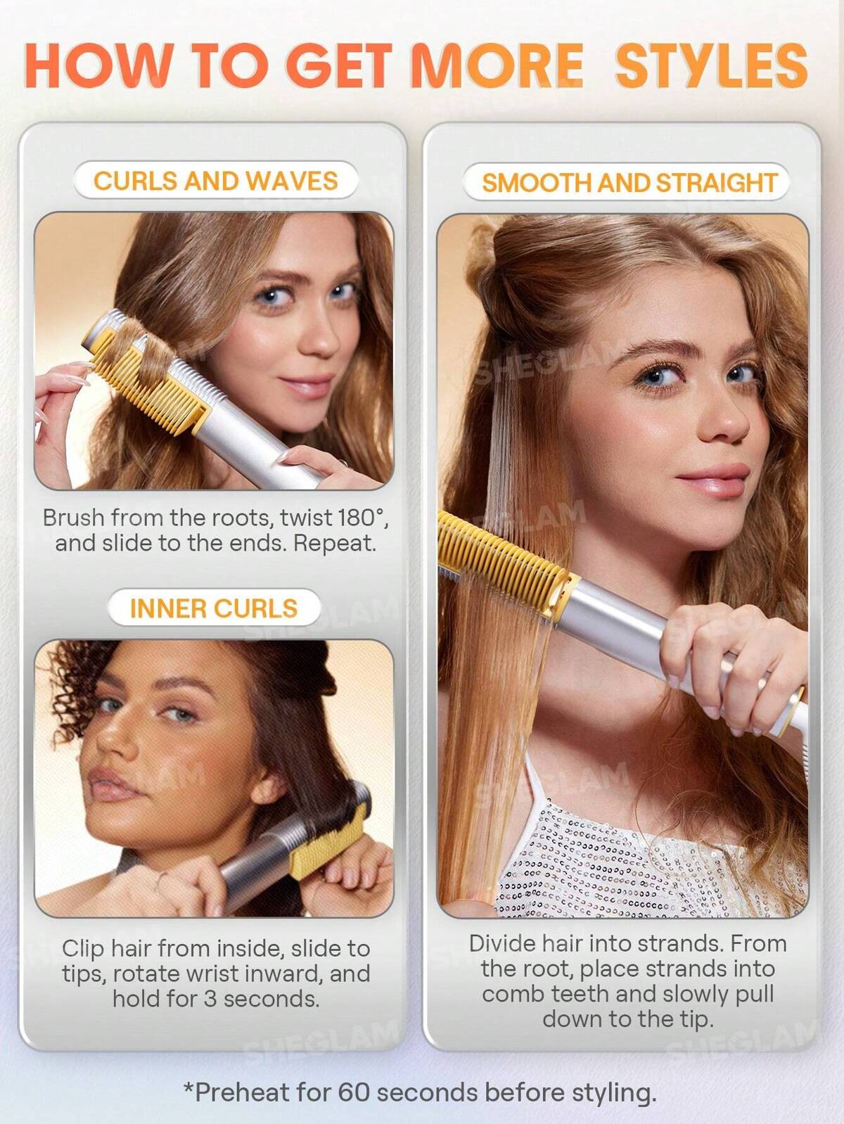 SLeek Chic 3D Thermal Straightening Brush-US Plug