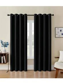1 件或 2 件遮光窗帘，顶部环眼，卧室/客厅/阳台门隔热短窗帘，流行隐私窗帘，多种尺寸的简约遮光窗帘，秋季装饰，秋季装饰，房间装饰