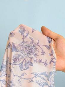 Teen Girls Bikini Sets Fashion, Leisure, Elegant Blue Flower Knitted Bikini 3 Pieces Set With Mesh Skirt Strap, Embracing Craftsmanship, Thin Style Suitable For Vacation, Summer Swimming - Multicolor - View 6