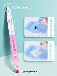 可擦除荧光笔，创意彩色涂鸦记号笔，适合学生做笔记和突出显示，适合做笔记、学生和办公室工作人员、返校礼物