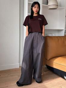 DAZY 女士标语印花短款短袖 T 恤 DO WHAT YOU WA 夏季