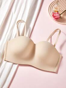 LUVLETTE Woman Lingerie Nude Strapless Push-Up Underwire T-Shirt Bra Tops Corset Basic Half Bra