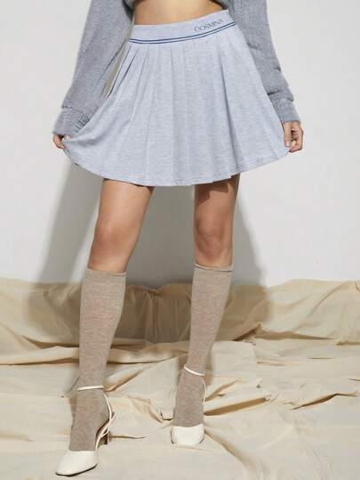 COSMINA Women's Casual Pleated A-Line Skirt