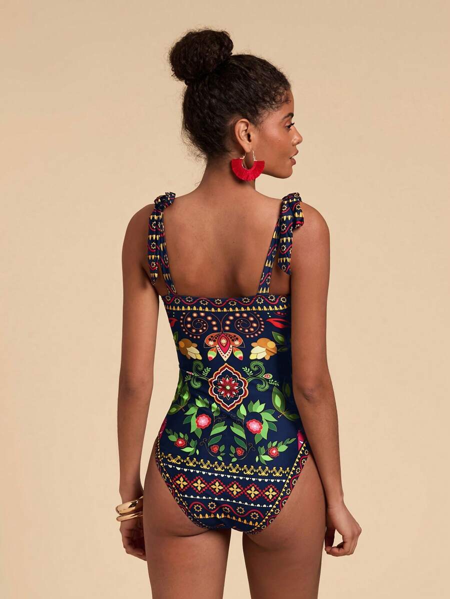 Floral backless dress