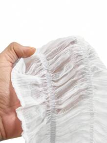 MUSERA Boho, Going Out Tops, Halter Tops Shirred Soft Crop Top Vacation  Beach Vacation  Ibiza Festival ,Elegant - White - View 5