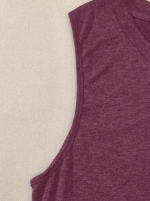 INAWLY Slogan Graphic Tank Top TEQUILA MAY NOT BE THE ANSWER BUT IT'S WORTH A SHOT Graphic Tees Women Tops - Burgundy - View 4