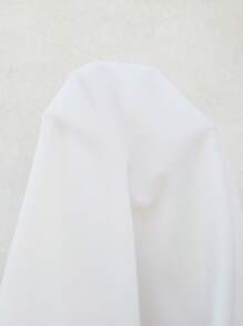 SHEIN 孕妇纯色短袖单排扣休闲宽松衬衫 - 白色 - 查看 7