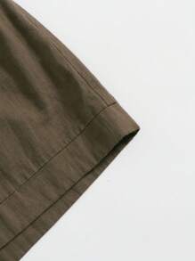 SHEIN VCAY Solid Tube Top & Belted Shorts Set