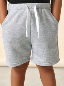 SUMWON 3 paia di pantaloncini con coulisse da bambino, casual, sportivi, estivi, per attività, scuola, palestra, esercizio, corsa, allenamento, pantaloncini basic comodi