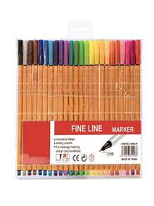24 Color Fineliner Pens Marker Pens Assorted Colors Back To School - Multicolor - View 1