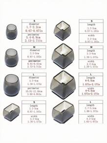 4 piezas Protectores de piso para patas de sillas, tapas de silicona gruesas para patas de muebles, cubierta antideslizante para patas de mesa, para pisos de madera y baldosas, almohadillas de fieltro, tapas para patas de muebles antideslizantes y reductoras de ruido