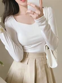 DAZY Gonna mini plissettata con dettagli in tinta unita, gonne autunnali