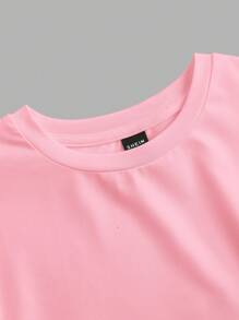 Slaydiva Vestido midi de manga corta, cuello redondo entallado, con gráfico del eslogan CALIFORNIA, de estilo casual adecuado para la primavera y el verano