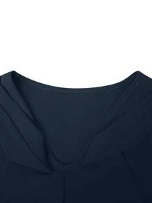 SHEIN Clasi Women's Long Sleeve Shirt Fall Cloth For Women - Navy Blue - View 4