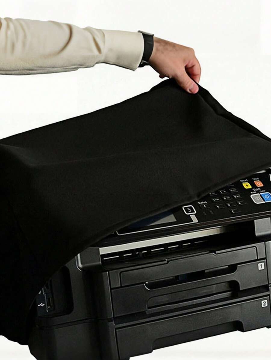 1 件黑色打印机 3D 防尘罩防水罩 - 家用电器防尘罩,适用于打印机罩、袋子、组织、存储,防止灰尘并保持台面清洁,六种尺寸可供选择 - 黑色 - 查看 1