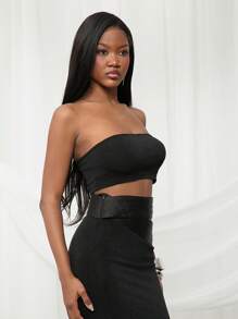 NYA SZN Top Spring Strapless Cropped Tube Festival Summer Sexy Vacation Brunch Wedding Guest Special Occasion Bridal Dinner Prom Outfits For Women