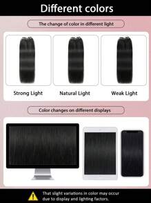 50 股微链接发 人发 天然黑色 超顺滑超柔软 微环接发 丝滑直发 微珠接发 女士 - S1B - 查看 9