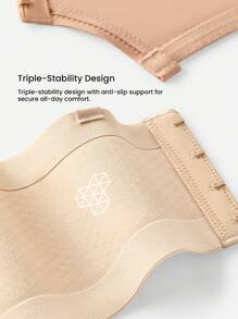 LUVLETTE Woman Lingerie Nude Strapless Push-Up Underwire T-Shirt Bra Tops Corset Basic Half Bra